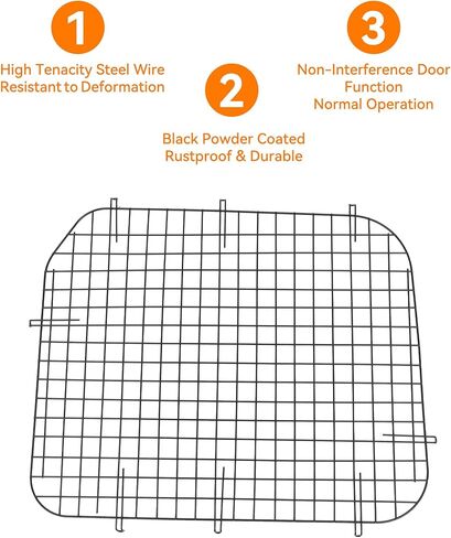 شاشات أمان النافذة الخلفية تناسب 2015-2024 Ford Transit متوسطة السقف عالية السقف فان شاشة أمان معدنية 2 قطعة باللون الأسود in Kuwait