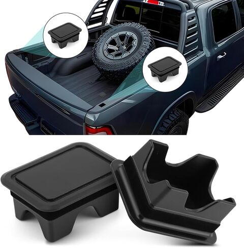 2 Pcs Truck Stake Pocket Covers, Truck Bed Rail Caps, Dustproof Truck Bed Hole Plugs, Rail Cover Car Exterior Accessories, Compatible with Dodge Ram 2019‑2021 1500 2500 in Saudi Arabia