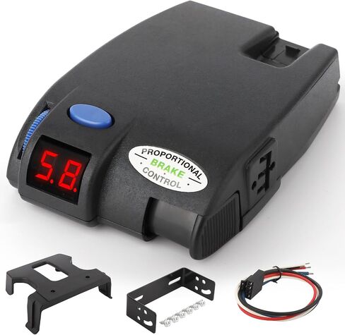 Electronic Brake Control – Proportional Trailer Brake Controller with Easy-to-Read LED Display, Self-Diagnostic, Plug & Play Installation – Compatible with Tekonsha 90160 Primus IQ in Kuwait