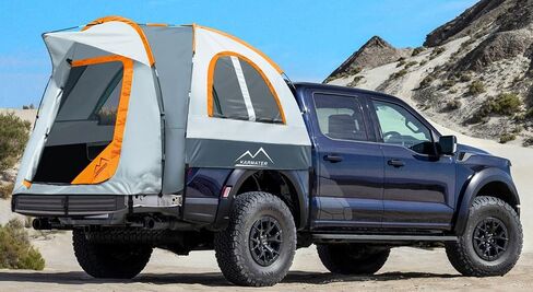 Pickup Truck Tent, Waterproof PU2000mm Truck Tent for Camping 5.5-6.5 Ft Bed,2-Person Sleeping Truck Bed Tent with Double Layer Design Windows, Pickup Tent with Expandable Triangle Sunshade Awning in Kuwait