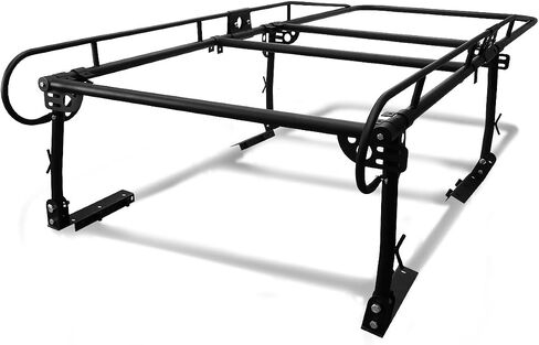 DNA MOTORING Universal Steel Pickup Truck Ladder Rack Pair, 1000 Lb Loading Capacity, Non-Hole Mounting, Suitable for Heavy Cargo Such as Kayaks, Surfboards and Ladders (Silver)- LRACK-SL-A+B in Saudi Arabia