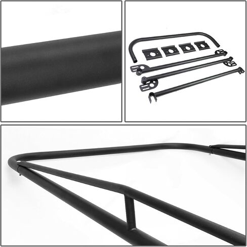 DNA MOTORING Universal Steel Pickup Truck Ladder Rack Pair, 1000 Lb Loading Capacity, Non-Hole Mounting, Suitable for Heavy Cargo Such as Kayaks, Surfboards and Ladders (Silver)- LRACK-SL-A+B in Saudi Arabia