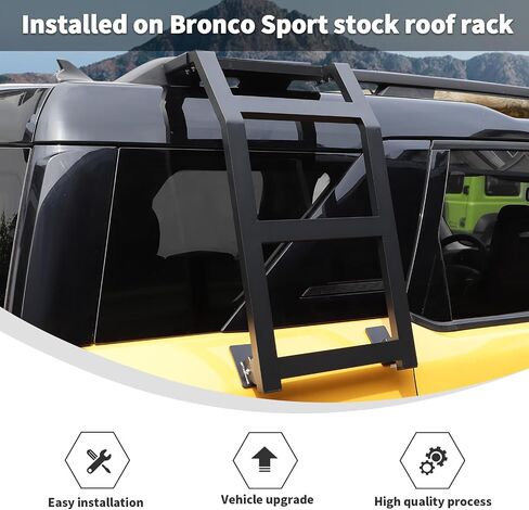 سلم جانبي من سبيكة Linskip متوافق مع 2021-2024 2025 Ford Bronco Sport، سلم جانبي لسقف النافذة الجانبية لملحقات Bronco Sport الخارجية in Saudi Arabia