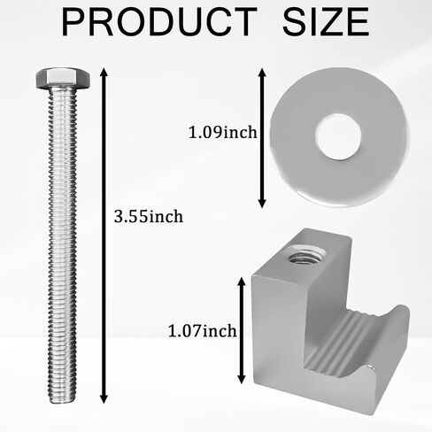4PCS Truck Tool Box Mounting Kit, J Hook Truck Crossover Tool Boxes for Bed of Truck Aluminum Pickup Toolbox Rail Mounting Kit for Fix Tool Boxes Tie Downs Comes With Fastening Nuts(Silver) in Saudi Arabia