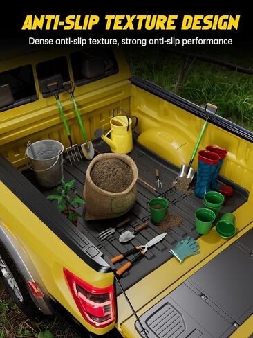 MIKKUPPA Truck Bed Mat - Compatible with 2019-2024 Chevy Silverado/GMC Sierra 1500 5.8FT Short Bed, TPE Heavy Duty Pickup Cargo Liner, All Weather Protection Car Cargo Mat in Saudi Arabia