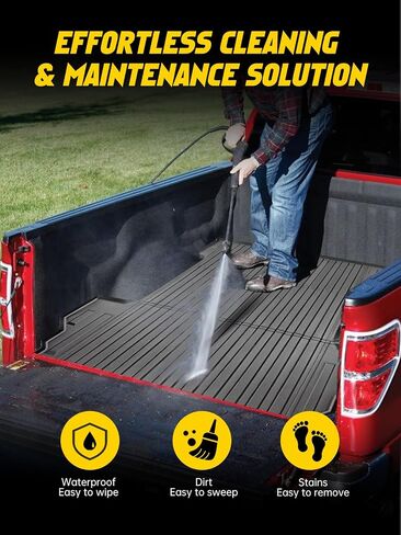 MIKKUPPA Truck Bed Mat - Compatible with 2019-2024 Chevy Silverado/GMC Sierra 1500 5.8FT Short Bed, TPE Heavy Duty Pickup Cargo Liner, All Weather Protection Car Cargo Mat in Saudi Arabia