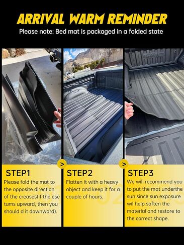 MIKKUPPA Truck Bed Mat - Compatible with 2019-2024 Chevy Silverado/GMC Sierra 1500 5.8FT Short Bed, TPE Heavy Duty Pickup Cargo Liner, All Weather Protection Car Cargo Mat in Saudi Arabia