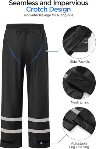 Mens Rain Suits with Air Vents Reflective Waterproof Rain Gear Breathable Jacket Pants for Work Golf Fishing Hiking in Saudi Arabia