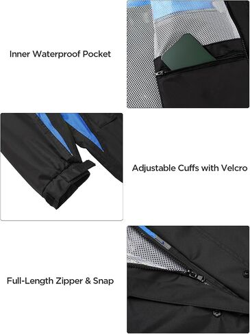 Mens Rain Suits with Air Vents Reflective Waterproof Rain Gear Breathable Jacket Pants for Work Golf Fishing Hiking in Saudi Arabia