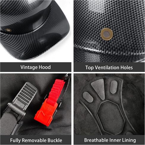 Baseball Motorcycle Helmet - Half Motorcycle Helmet, DOT Approved, Motorcycle Half Helmet for Chopper Moped Scooter Motorbike Electric in Saudi Arabia