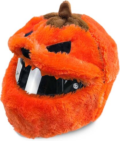 Extra Large Halloween Pumpkin Motorcycle Helmet Cover Light Up Hat Decoration 18.78 x 15.8,Pumpkin Helmet Cover,Halloween Hat with Light Decoration Accessories for Men Women,Fun Rides Gifts in Saudi Arabia