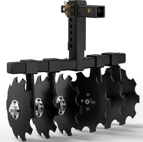 YINTATECH 28" Tractor Disc Plow Harrow with 2" Receiver, Pull Behind Tiller for ATV, Black in Saudi Arabia