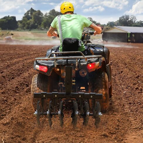 YINTATECH 28" Tractor Disc Plow Harrow with 2" Receiver, Pull Behind Tiller for ATV, Black in Saudi Arabia