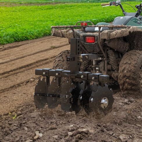 YINTATECH 28" Tractor Disc Plow Harrow with 2" Receiver, Pull Behind Tiller for ATV, Black in Saudi Arabia