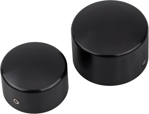 Aluminum Rear Axle Nut Caps Cover For Harley Softail FXST Slim FLS & Dyna FXD models 2008-2017, Black in Kuwait