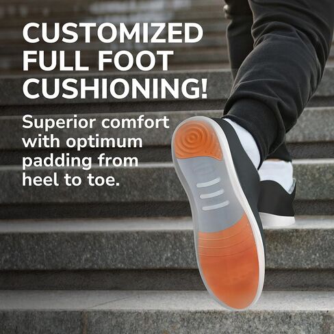 Scholl's® Custom Fit® Orthotics 3/4 طول، CF 660، مخصص لقدمك وقوسك، تخفيف فوري للآلام طوال اليوم، أسفل الظهر، الركبة، اللفافة الأخمصية، الكعب، النعال الداخلية تناسب أحذية الرجال والنساء in Saudi Arabia