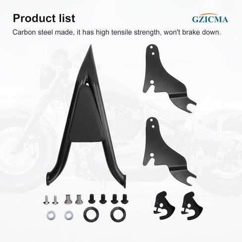 Motorcycle Sissy Bar Gloss Black Detachable Rear Passenger Backrest for Harley Davidson Touring Models 2009-2023 Electra Glide Road Glide Road King Street Glide CVO Ultra in Saudi Arabia