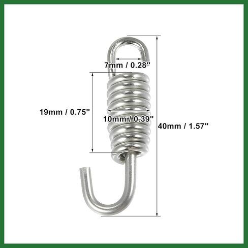 Motoforti Motorcycles Universal Exhaust Pipe Spring 40mm 1.57" Stainless Steel Exhaust Pipe Spring Hook Modified Accessory Long-lasting in Saudi Arabia