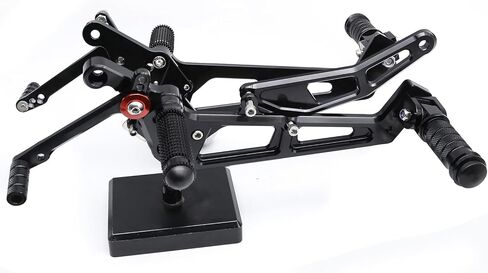 CNC Grom125 21-23 Motorcycle Adjustable Rearsets Foot Pegs Rear Set Footpeg Brake Shift Pedal Compatible with GROM 125 MSX125 2021 2022 2023 Black in Kuwait