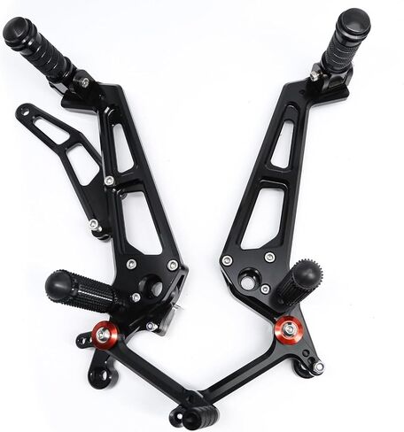 CNC Grom125 21-23 Motorcycle Adjustable Rearsets Foot Pegs Rear Set Footpeg Brake Shift Pedal Compatible with GROM 125 MSX125 2021 2022 2023 Black in Kuwait