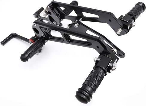 CNC Grom125 21-23 Motorcycle Adjustable Rearsets Foot Pegs Rear Set Footpeg Brake Shift Pedal Compatible with GROM 125 MSX125 2021 2022 2023 Black in Kuwait