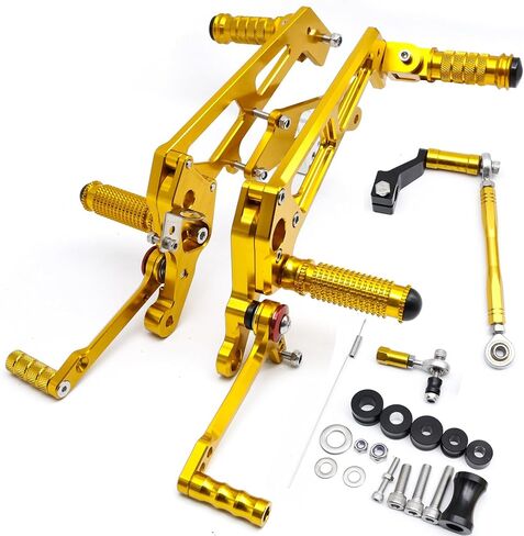 CNC Grom125 21-23 Motorcycle Adjustable Rearsets Foot Pegs Rear Set Footpeg Brake Shift Pedal Compatible with GROM 125 MSX125 2021 2022 2023 Black in Kuwait
