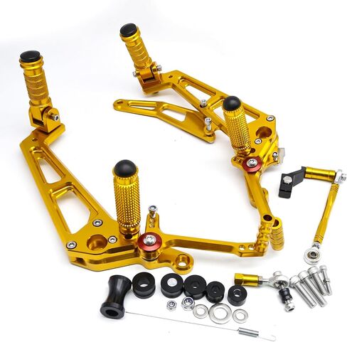 CNC Grom125 21-23 Motorcycle Adjustable Rearsets Foot Pegs Rear Set Footpeg Brake Shift Pedal Compatible with GROM 125 MSX125 2021 2022 2023 Black in Kuwait