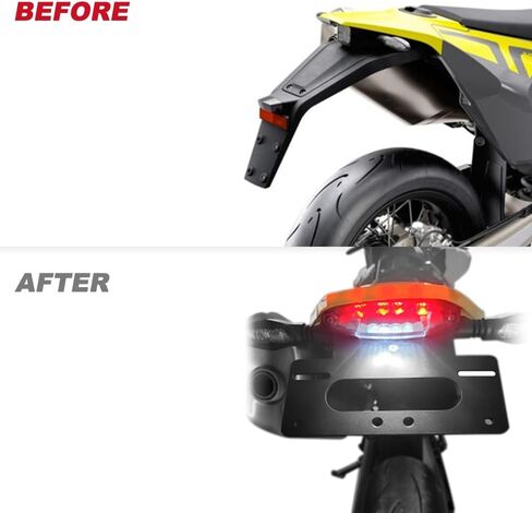 Motorcycle Fender Eliminator Compatible with Husqvarna 701 Enduro/Supermoto 2016-2024 License Plate Bracket Holder Tail Tidy (White) in Saudi Arabia