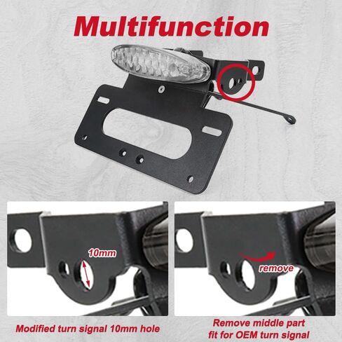 Motorcycle Fender Eliminator Compatible with Husqvarna 701 Enduro/Supermoto 2016-2024 License Plate Bracket Holder Tail Tidy (White) in Saudi Arabia