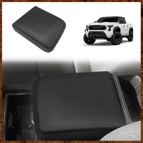 غطاء صلب لمسند الذراع من Muslogy متوافق مع ملحقات Toyota Tacoma لعام 2024، غطاء حماية لصندوق مسند الذراع من ألياف الكربون (ألياف الكربون اللامعة) in Kuwait