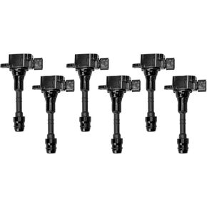 ENA Set of 6 Ignition Coil Pack 2003 2004 2005 2006 2007 2008 3.5L V6 Compatible with Nissan Infiniti FX35 M35 G35 350Z Coils for UF401 22448AL61C 61058649 1788317 6734025 IGC0007