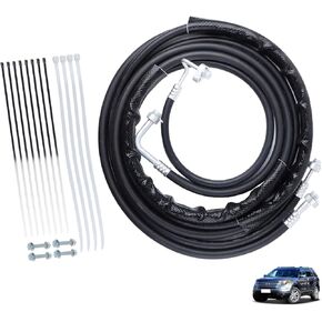 MUCO Rear AC Line Set FE37190 Replacement Lines Air Conditioning Line for F-ord Explorer 2011-2016 Flex MKT 2013-2019 Rear Aux AC Hose Kit