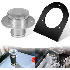 17-2530 Remote Fuel Tank Filler Neck, Gas Cap And Weld-On Steel Bracket fits 2" Filler Hose, 2'' Fuel Cell Filler Neck