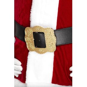 Smiffys 21422 Deluxe Santa Belt, Black, One Size