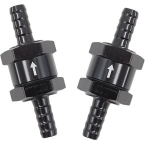 PSON 2PCS 3/8 Inch Aluminium Alloy Fuel Check Valve, Non Return One Way Check Valve for Fuel Line Oil Petrol Diesel Gasoline Water, Silver in Kuwait