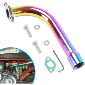 Colorful Exhaust Header Pipe Performance for Predator 196cc 212cc 224cc 5.5HP 6.5HP 7HP Engine Coleman CT200U CT200U-EX BT200X RB200 RT200 Massimo Baja MB200 Clone GX160 GX200 KT196 Mini Bike Go Kart