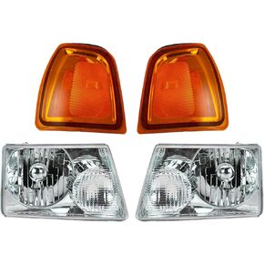 TRQ Lighting Kit Compatible with 01-05 Ford Ranger FO2502173 FO2503173 FO2520168 FO2521168