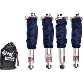 Dust covers for coilovers, shock absorbers, water-repellent 4 pcs, dark blue, TGJSDB03