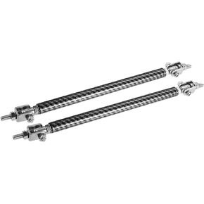 Motoforti Universal Adjustable Aluminum Alloy 6"-8" 150mm Car Front Bumper Lip Splitter Strut Rod Tie Support Bars Carbon Fiber Pattern Black - Pack of 2 Long-lasting