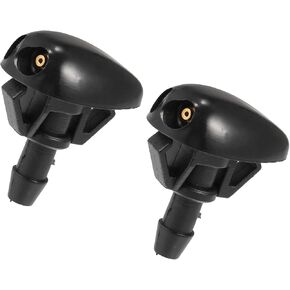 Motoforti Windshield Wiper Washer Nozzle Spray Jet, for Nissan Frontier 1998-2004, Plastic, No.289313S500, Black, 2pcs
