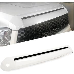HECASA Hood Scoop Compatible with 2014-2021 Toyota Tundra Replacement for 761800C030 TO1231102 REPT133702 Front Black Upper Grille Bulge Molding Platinum Style