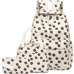 LEDAOU Backpack for Girls School Bag Kids Bookbag Teen Backpack Set Daypack with Lunch Bag and Pencil Case