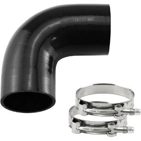 Ucreative 90 Degree Elbow ID: 3.0"(76mm) 4-Ply High Performance Coupler Silicone Hose for Vehicle with T-Bolt Clamp