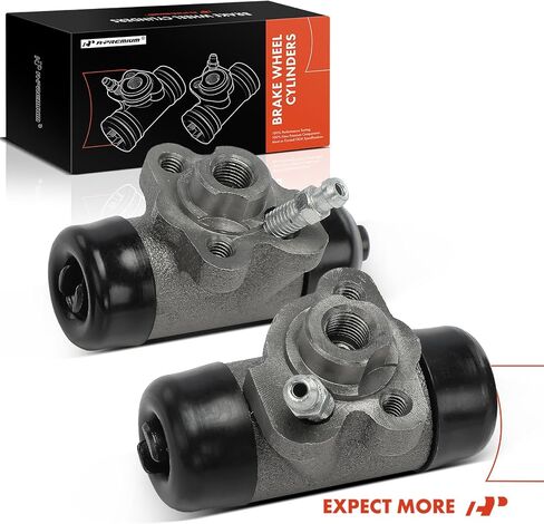 أسطوانة عجلة فرامل خلفية ممتازة A متوافقة مع موديلات مختارة من Toyota وScion - Corolla 2003-2008، Prius 2003-2009، Yaris 2007-2017، Celica 2003-2005، xB 2004-2006، مجموعة قطعتين in Saudi Arabia