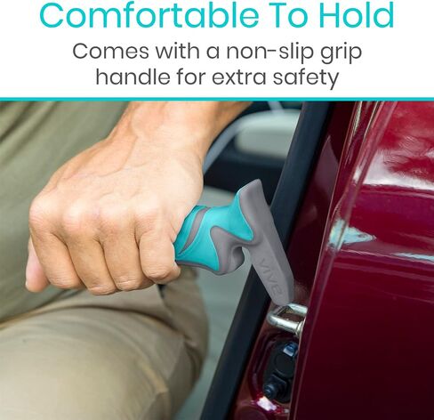 Vive Car Handle Assist for Elderly - Scratch Proof Latch - Auto Grab Bar Cane Support Aid - Standing Mobility Safety Tip to Help Get Out - Portable Assistive Device for Seniors, Handicapped in Saudi Arabia