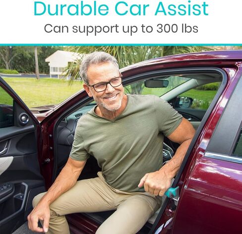 Vive Car Handle Assist for Elderly - Scratch Proof Latch - Auto Grab Bar Cane Support Aid - Standing Mobility Safety Tip to Help Get Out - Portable Assistive Device for Seniors, Handicapped in Saudi Arabia