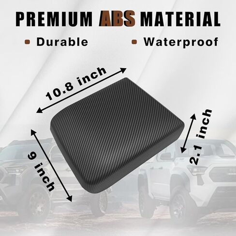 غطاء صلب لمسند الذراع من Muslogy متوافق مع ملحقات Toyota Tacoma لعام 2024، غطاء حماية لصندوق مسند الذراع من ألياف الكربون (ألياف الكربون اللامعة) in Kuwait