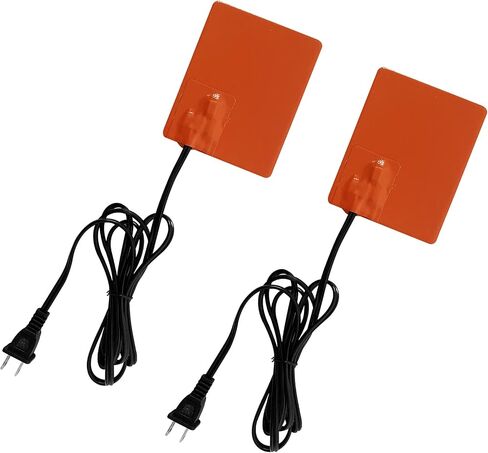 2PCS محرك كتلة سخان النفط عموم لوحة سخان مع الحرارة 120V 150W 4 × 5 بوصة 3M ذاتية اللصق سطح معدني مقياس كتلة المحرك وسادة التدفئة سيليكون مع سلك طاقة طويل 68 بوصة in Kuwait
