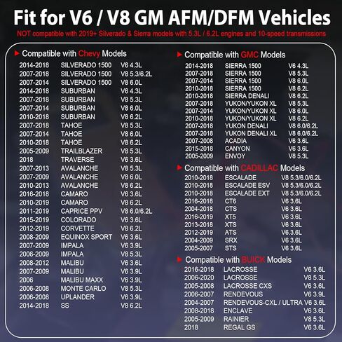 AFM Disabler, AFM/DFM DOD Disabler, Active Fuel Management Disabler Compatible with GM AFM Disabler 5.3 Silverado, Chevy Avalanche Tahoe GMC Sierra Yukon Denali Cadillac Escalade 4.3L 5.3L 6.0L 6.2L in Kuwait