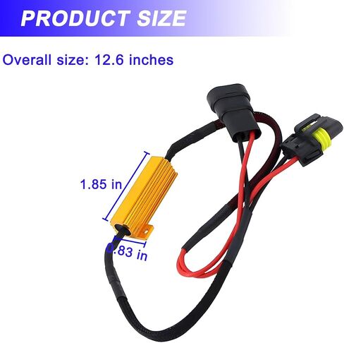 BESULEN 2 قطعة 9006/HB4 طقم مقاوم LED للسيارة، 50 وات 6 أوم مصباح أمامي للسيارة مضاد للوميض، فك رموز الأخطاء التلقائية للضباب، مصباح إشارة الانعطاف التلقائي، محول سرج مقاوم الحمل، ملحقات السيارات العالمية in Saudi Arabia